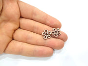 10 Flower Charm Antique Copper Plated Charm(14mm) G11859