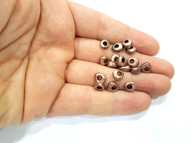 20 Copper Beads Antique Copper Beads Antique Copper Plated Metal (8mm) G11862