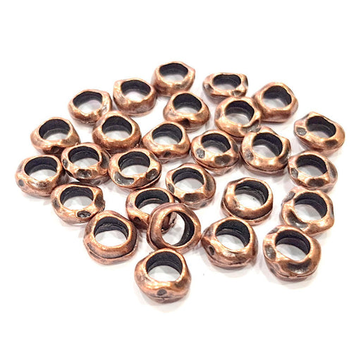 20 Copper Beads Antique Copper Beads Antique Copper Plated Metal (9mm) G11865