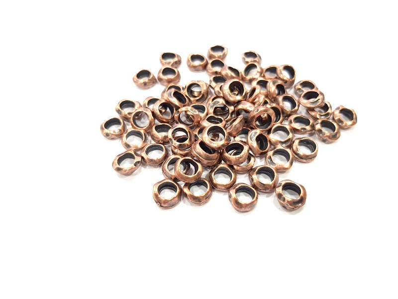 20 Copper Beads Antique Copper Beads Antique Copper Plated Metal (9mm) G11865
