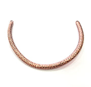 Copper Hammered Collar Pendant Antique Copper Pendant Antique Copper Plated Metal ( 120x6 mm ) G11866
