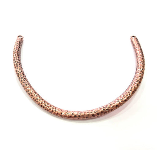 Copper Hammered Collar Pendant Antique Copper Pendant Antique Copper Plated Metal ( 120x6 mm ) G11866
