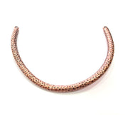 Copper Hammered Collar Pendant Antique Copper Pendant Antique Copper Plated Metal ( 120x6 mm ) G11866