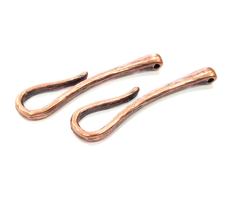 2 Copper Connector Antique Copper Plated Metal (53x5mm) G11869