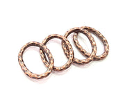 4 Copper Circle Connector Antique Copper Plated Metal (27x20mm) G11872