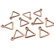 20 Copper Triangle Charm Antique Copper Charm Antique Copper Plated Metal (15x13mm) G11875