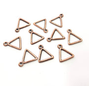20 Copper Triangle Charm Antique Copper Charm Antique Copper Plated Metal (15x13mm) G11875
