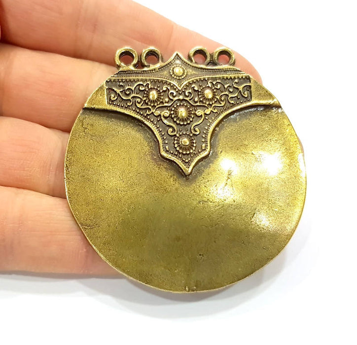 Antique Bronze Pendant Antique Bronze Plated Metal ( 58mm) G11877