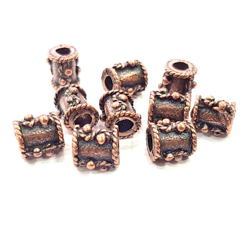 10 Copper Beads Antique Copper Beads Antique Copper Plated Metal (9mm) G11887