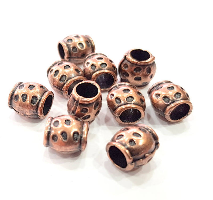 10 Copper Beads Antique Copper Beads Antique Copper Plated Metal (9mm) G11891