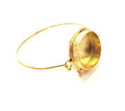 Gold Bangle Blanks Bracelet Blanks Cuff Blanks Adjustable Bracelet Blank Gold Plated Brass (24 mm Blanks ) G12685