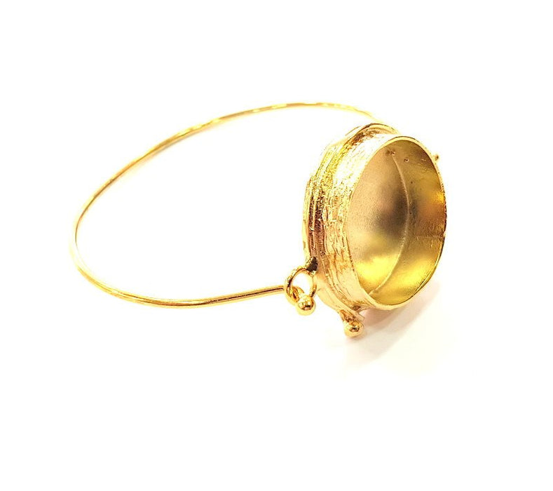 Gold Bangle Blanks Bracelet Blanks Cuff Blanks Adjustable Bracelet Blank Gold Plated Brass (24 mm Blanks ) G12685