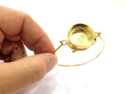 Gold Bangle Blanks Bracelet Blanks Cuff Blanks Adjustable Bracelet Blank Gold Plated Brass (24 mm Blanks ) G12685