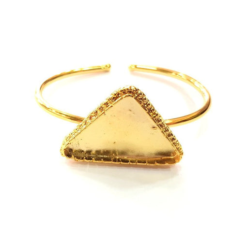 Gold Bangle Blanks Bracelet Blanks Cuff Blanks Adjustable Bracelet Blank Gold Plated Brass (37x24 mm Blanks ) G12686