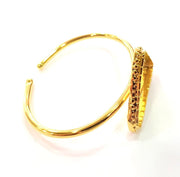 Gold Bangle Blanks Bracelet Blanks Cuff Blanks Adjustable Bracelet Blank Gold Plated Brass (37x24 mm Blanks ) G12686