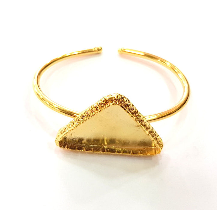 Gold Bangle Blanks Bracelet Blanks Cuff Blanks Adjustable Bracelet Blank Gold Plated Brass (37x24 mm Blanks ) G12686