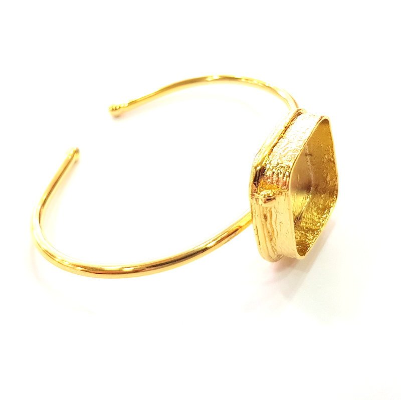 Gold Bangle Blanks Bracelet Blanks Cuff Blanks Adjustable Bracelet Blank Gold Plated Brass (20 mm Blanks ) G12687