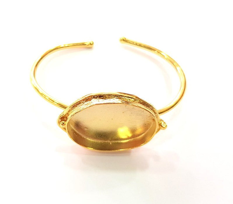 Gold Bangle Blanks Bracelet Blanks Cuff Blanks Adjustable Bracelet Blank Gold Plated Brass (30x22 mm Blanks ) G12691