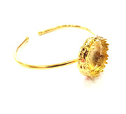 Gold Bangle Blanks Bracelet Blanks Cuff Blanks Adjustable Bracelet Blank Gold Plated Brass (20 mm Blanks ) G12694