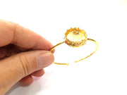 Gold Bangle Blanks Bracelet Blanks Cuff Blanks Adjustable Bracelet Blank Gold Plated Brass (20 mm Blanks ) G12694