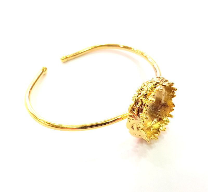 Gold Bangle Blanks Bracelet Blanks Cuff Blanks Adjustable Bracelet Blank Gold Plated Brass (20 mm Blanks ) G12694