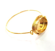 Gold Bangle Blanks Bracelet Blanks Cuff Blanks Adjustable Bracelet Blank Gold Plated Brass (25x18 mm Blanks ) G12695