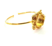 Gold Bangle Blanks Bracelet Blanks Cuff Blanks Adjustable Bracelet Blank Gold Plated Brass (15 mm Blanks ) G12696
