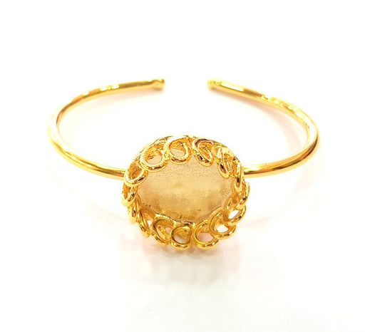 Gold Bangle Blanks Bracelet Blanks Cuff Blanks Adjustable Bracelet Blank Gold Plated Brass (20 mm Blanks ) G12699