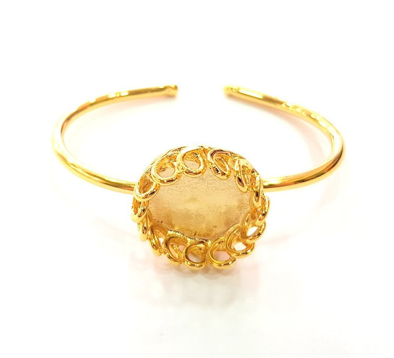 Gold Bangle Blanks Bracelet Blanks Cuff Blanks Adjustable Bracelet Blank Gold Plated Brass (20 mm Blanks ) G12699