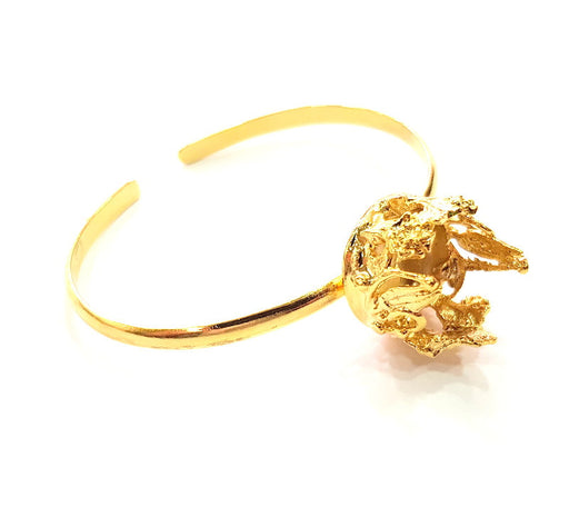 Gold Bangle Blanks Bracelet Blanks Cuff Blanks Adjustable Bracelet Blank Gold Plated Brass (15 mm Blanks ) G12700