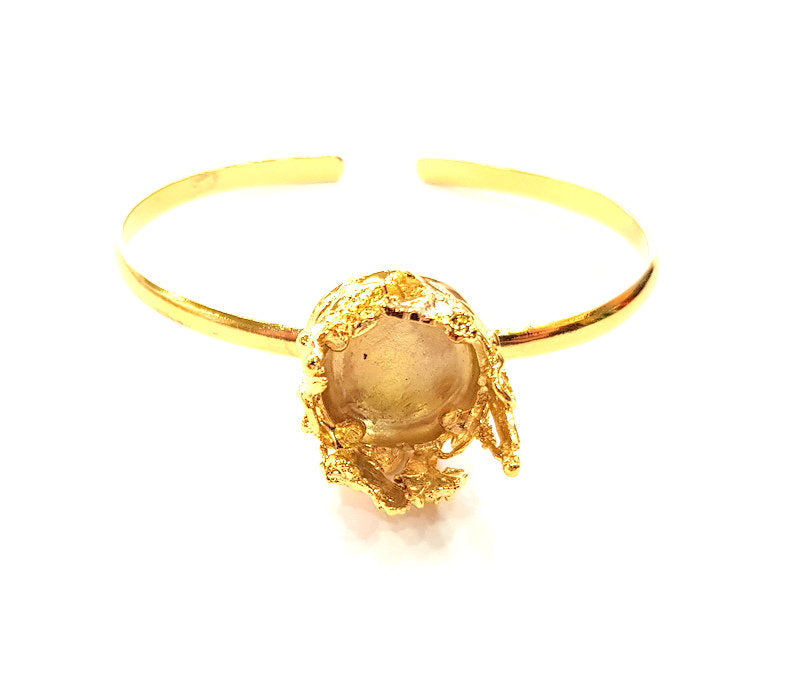 Gold Bangle Blanks Bracelet Blanks Cuff Blanks Adjustable Bracelet Blank Gold Plated Brass (15 mm Blanks ) G12700