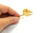 Gold Bangle Blanks Bracelet Blanks Cuff Blanks Adjustable Bracelet Blank Gold Plated Brass (15 mm Blanks ) G12700