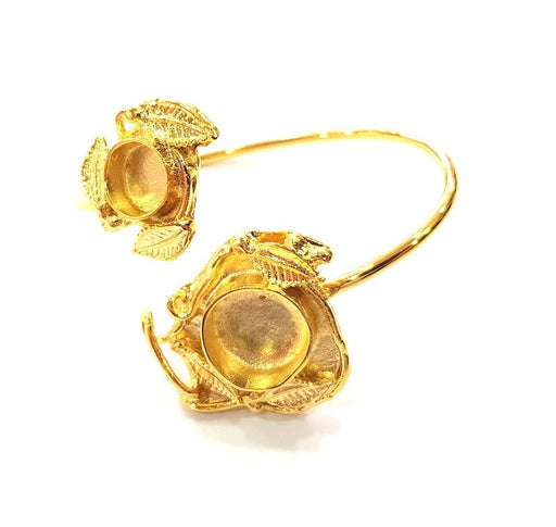 Gold Bangle Blanks Bracelet Blanks Cuff Blanks Adjustable Bracelet Blank Gold Plated Brass (15mm and 10mm Blanks ) G12706