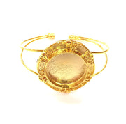 Gold Bangle Blanks Bracelet Blanks Cuff Blanks Adjustable Bracelet Blank Gold Plated Brass (25 mm Blanks ) G12708