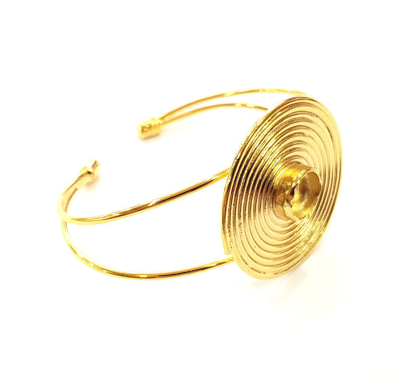 Gold Bangle Blanks Bracelet Blanks Cuff Blanks Adjustable Bracelet Blank Gold Plated Brass (10 mm Blanks ) G12709