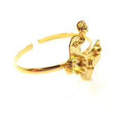 Gold Bangle Blanks Bracelet Blanks Cuff Blanks Adjustable Bracelet Blank Gold Plated Brass (10 mm Blanks ) G12711