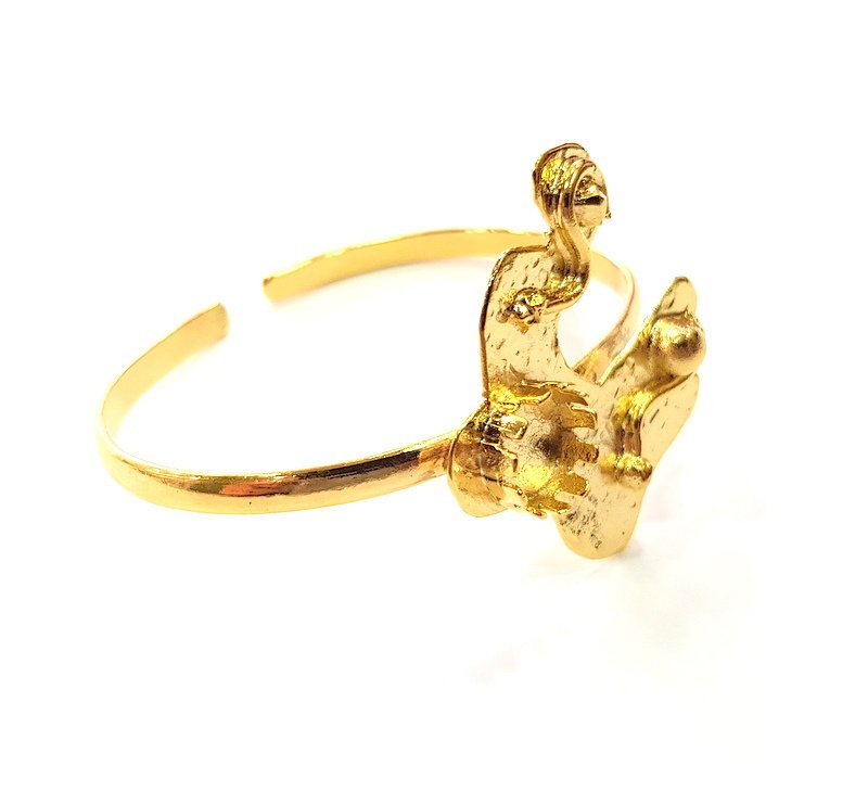 Gold Bangle Blanks Bracelet Blanks Cuff Blanks Adjustable Bracelet Blank Gold Plated Brass (10 mm Blanks ) G12711