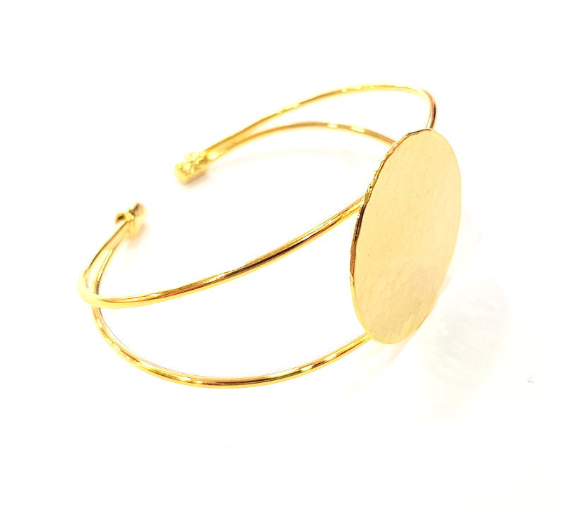 Gold Bangle Blanks Bracelet Blanks Cuff Blanks Adjustable Bracelet Blank Gold Plated Brass (30 mm Blanks ) G12712