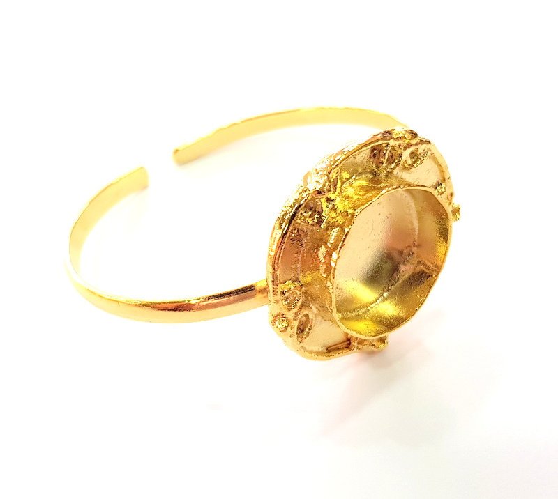 Gold Bangle Blanks Bracelet Blanks Cuff Blanks Adjustable Bracelet Blank Gold Plated Brass (20 mm Blanks ) G12714