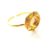 Gold Bangle Blanks Bracelet Blanks Cuff Blanks Adjustable Bracelet Blank Gold Plated Brass (20 mm Blanks ) G12714