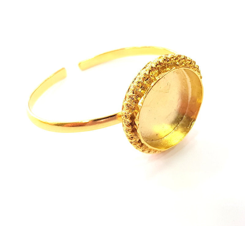 Gold Bangle Blanks Bracelet Blanks Cuff Blanks Adjustable Bracelet Blank Gold Plated Brass (25 mm Blanks ) G12717