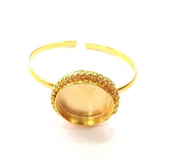 Gold Bangle Blanks Bracelet Blanks Cuff Blanks Adjustable Bracelet Blank Gold Plated Brass (25 mm Blanks ) G12717