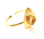 Gold Bangle Blanks Bracelet Blanks Cuff Blanks Adjustable Bracelet Blank Gold Plated Brass (18x13 mm Blanks ) G12722