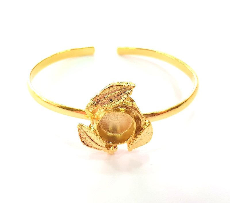 Gold Bangle Blanks Bracelet Blanks Cuff Blanks Adjustable Bracelet Blank Gold Plated Brass (10 mm Blanks ) G12726