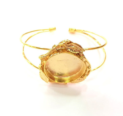Gold Bangle Blanks Bracelet Blanks Cuff Blanks Adjustable Bracelet Blank Gold Plated Brass (25 mm Blanks ) G12728