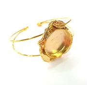 Gold Bangle Blanks Bracelet Blanks Cuff Blanks Adjustable Bracelet Blank Gold Plated Brass (25 mm Blanks ) G12728