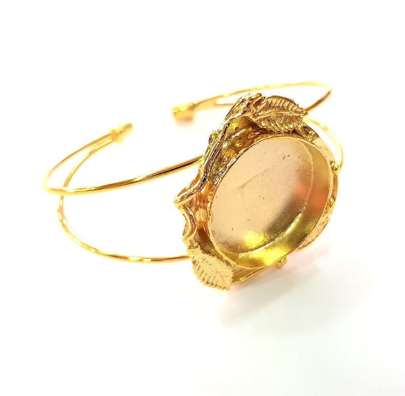Gold Bangle Blanks Bracelet Blanks Cuff Blanks Adjustable Bracelet Blank Gold Plated Brass (25 mm Blanks ) G12728