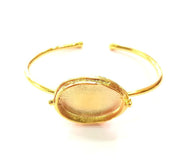 Gold Bangle Blanks Bracelet Blanks Cuff Blanks Adjustable Bracelet Blank Gold Plated Brass (25x18 mm Blanks ) G12729