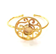 Gold Bangle Blanks Bracelet Blanks Cuff Blanks Adjustable Bracelet Blank Gold Plated Brass (10 mm Blanks ) G12732
