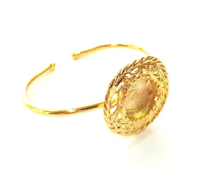 Gold Bangle Blanks Bracelet Blanks Cuff Blanks Adjustable Bracelet Blank Gold Plated Brass (15 mm Blanks ) G12733